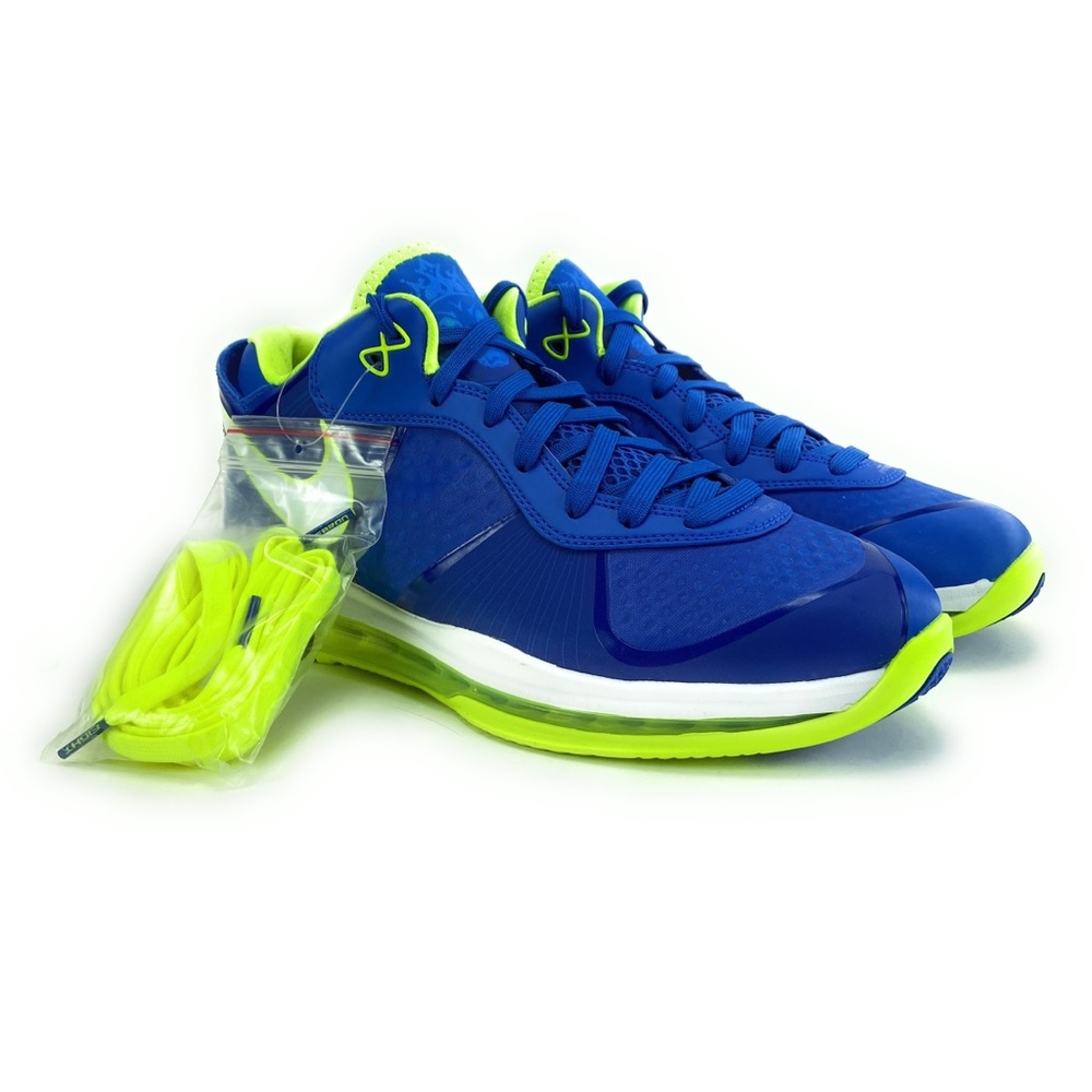 Nike Mens LeBron VIII V/2 Low QS Sprite 2021 Treasure Blue White Shoes Size 9